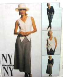 8710 MCCALLS  NY NY CROP JACKET, VEST, HI PANTS, SKIRT PATTERN 4 or 6, or 14 choice uncut